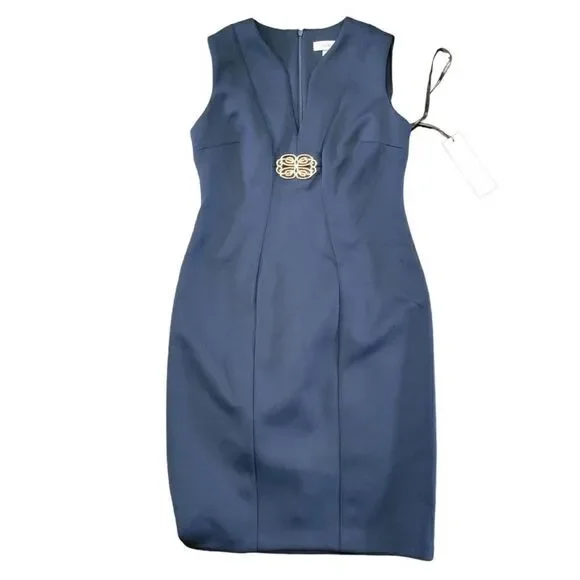 New Calvin Klein Women's Embellished Sheath Dress SZ 8 - Picture 4 of 7